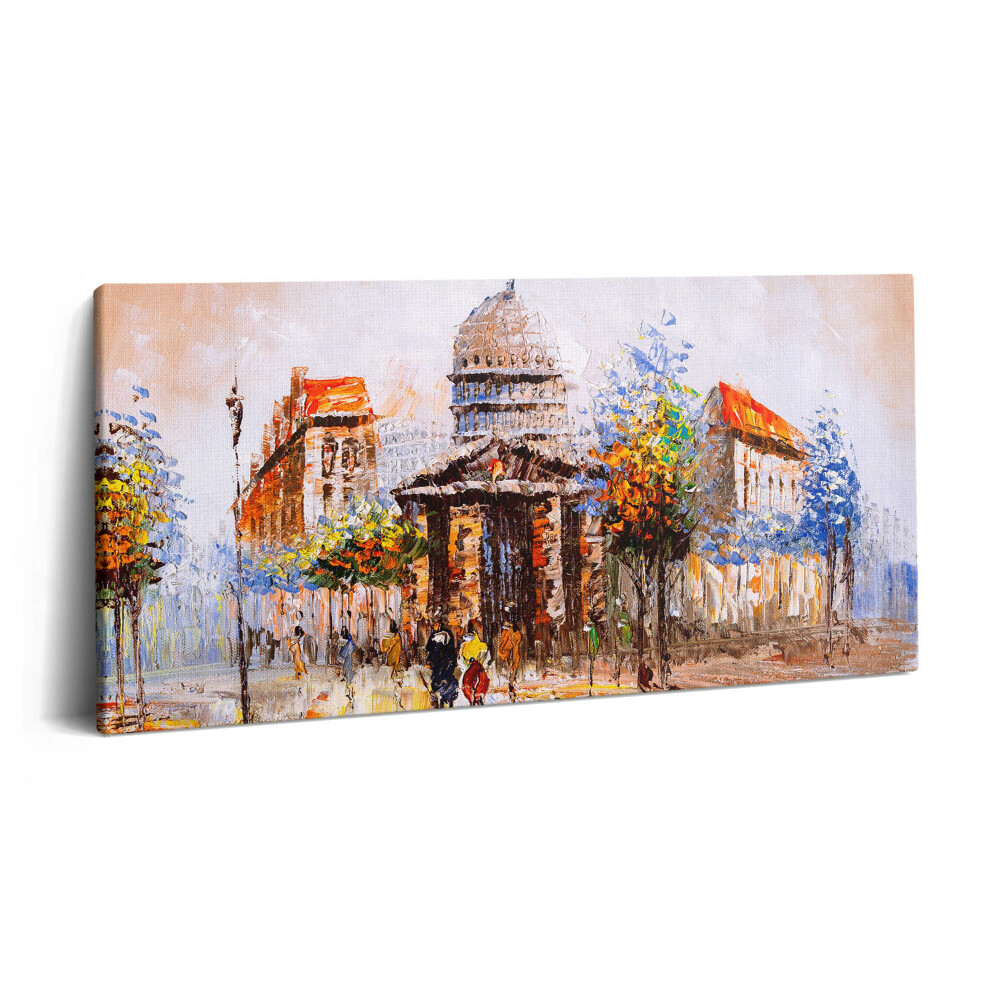 Vászonfotó 100x50 Festmény - színes városi művészeti rendetlenség