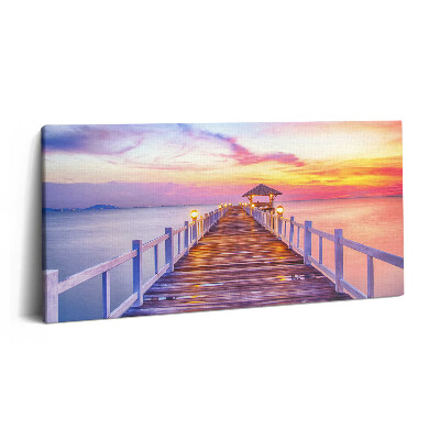 Vászonfotó 100x50 Erdős híd a kikötőben