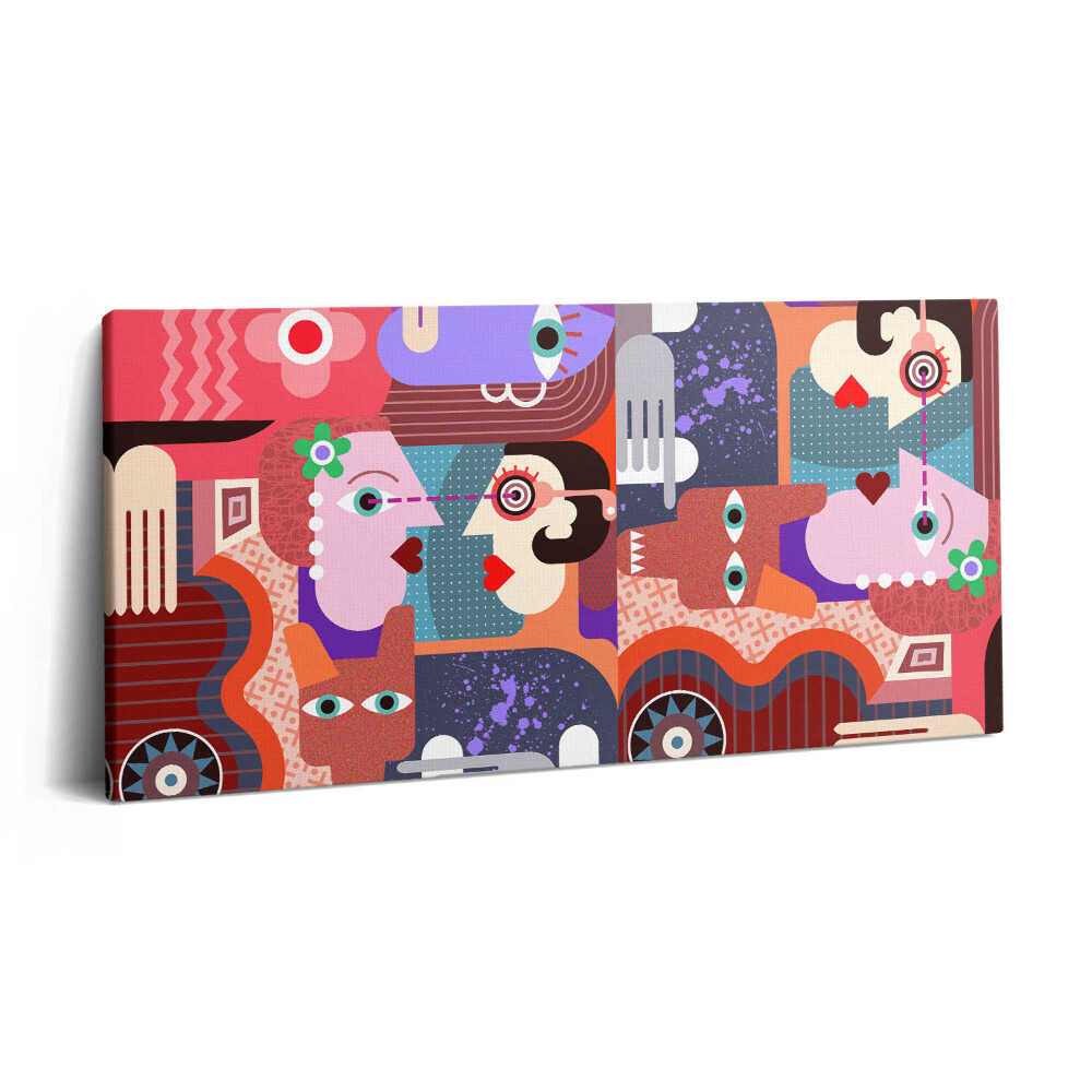 Vászonfotó 100x50 Absztrakt arcok