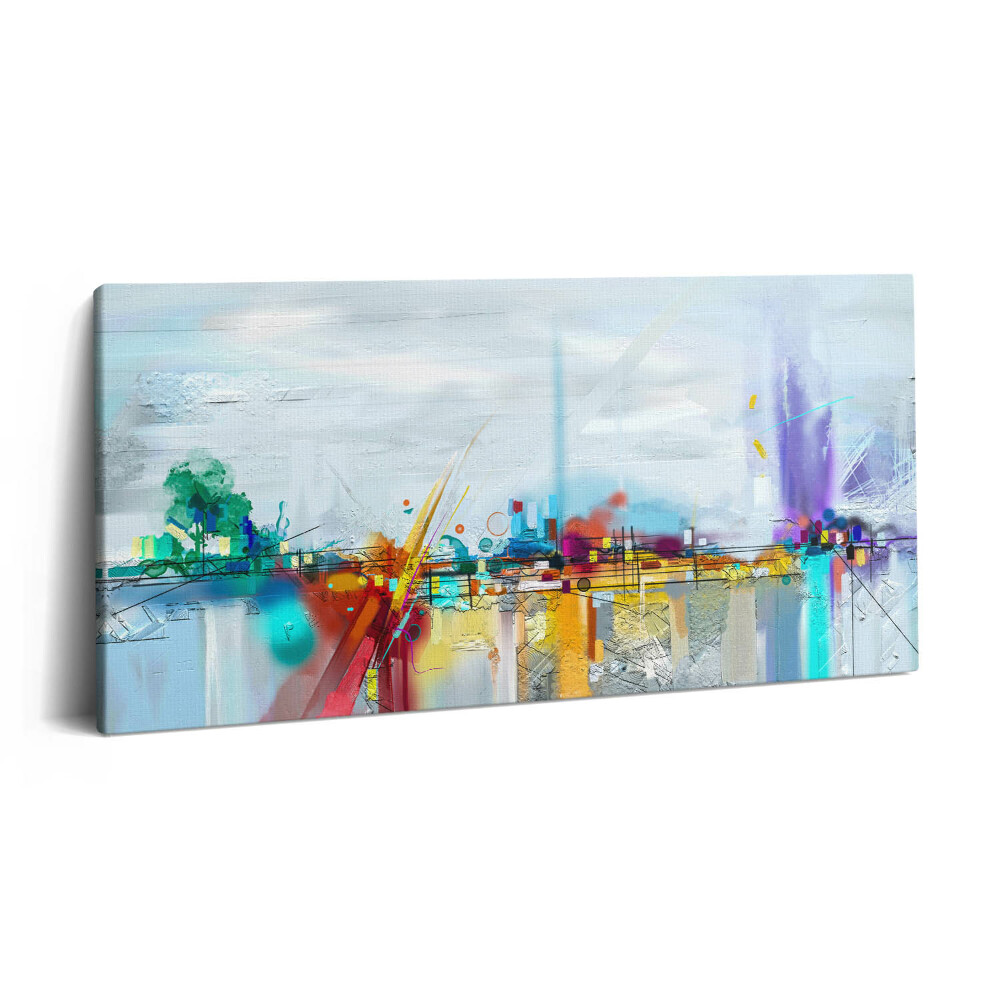 Vászonfotó 100x50 Absztrakt olajos tájkép