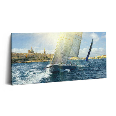 Vászonfotó 100x50 Úszó jachtok