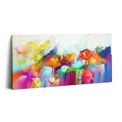 Vászonfotó 100x50 Absztrakt festmény virágokról