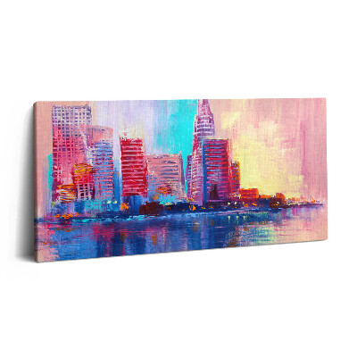 Vászonfotó 100x50 Városi felhőkarcolók absztrakciója