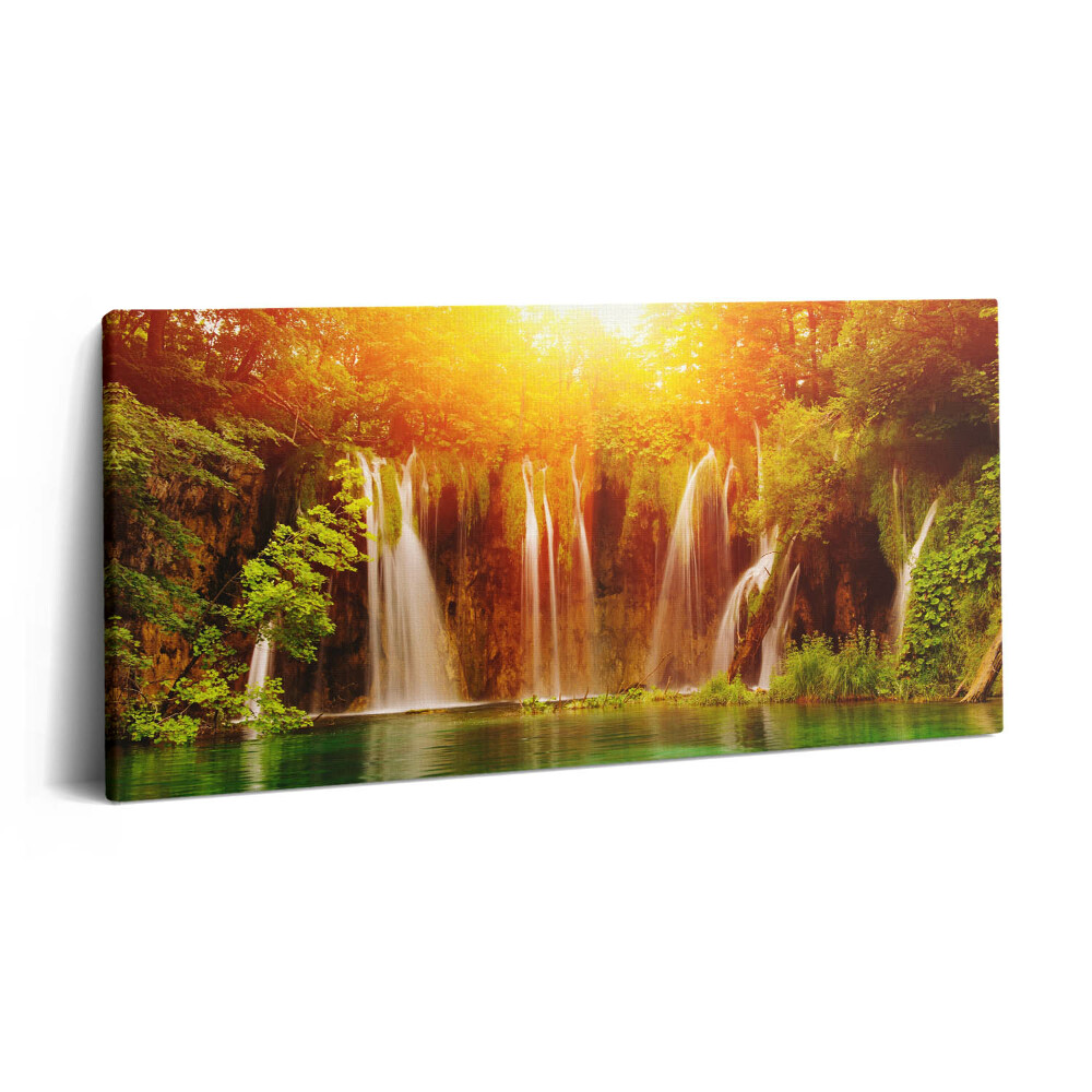 Vászonfotó 100x50 Festői kilátás egy vízesésre