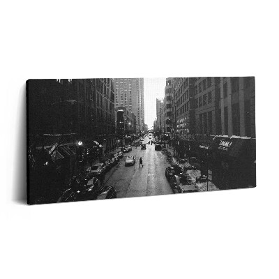 Vászonfotó 100x50 Chicago fekete-fehér utcái