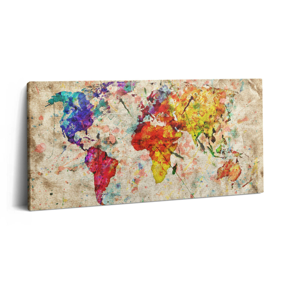 Vászonfotó 100x50 Színes világtérkép