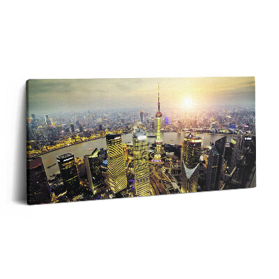 Vászonfotó 100x50 Sanghaj éjszaka