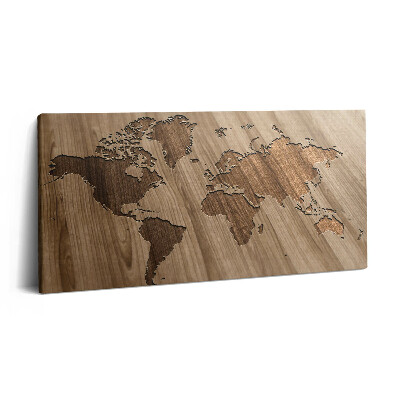 Vászonfotó 100x50 Világtérkép fán