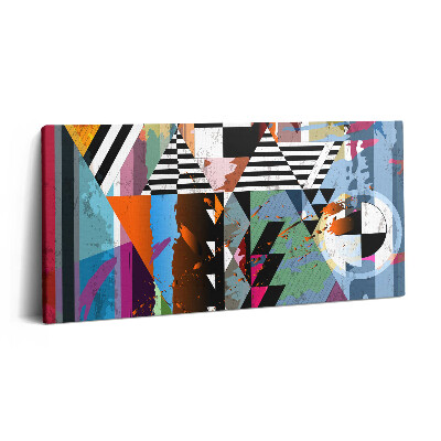 Vászonfotó 100x50 Absztrakt csíkok és háromszögek