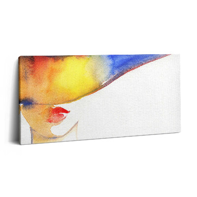 Vászonfotó 100x50 Nő kalapban