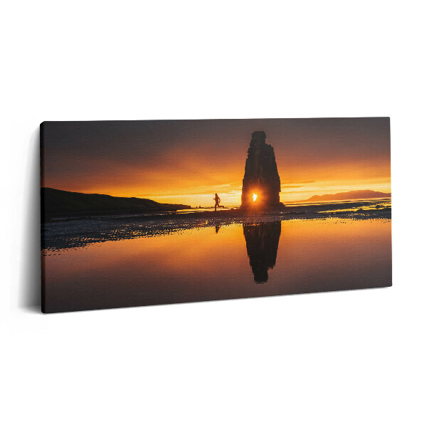 Vászonfotó 100x50 Futók és naplemente