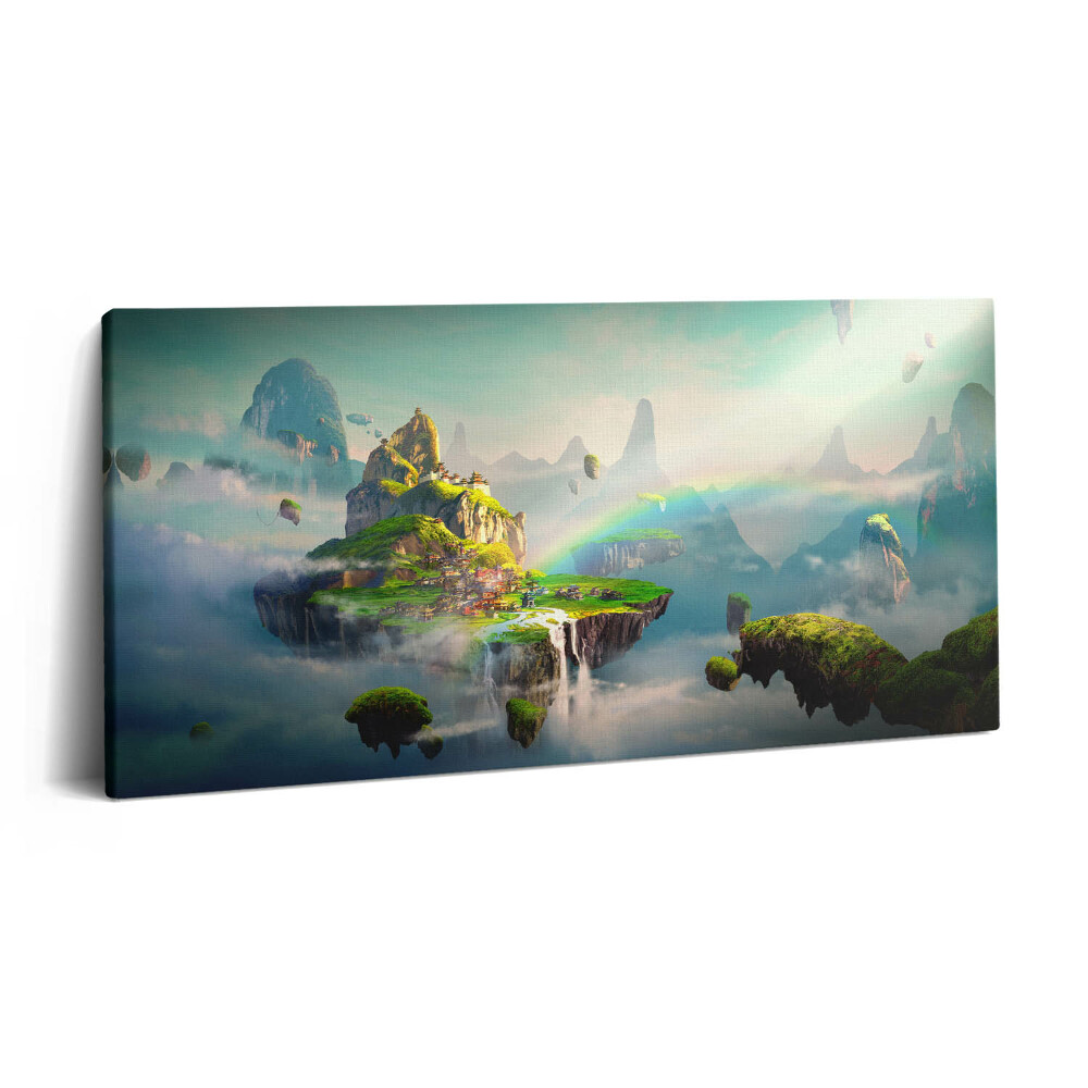 Vászonfotó 100x50 Fantáziavilág és repülő szigetek