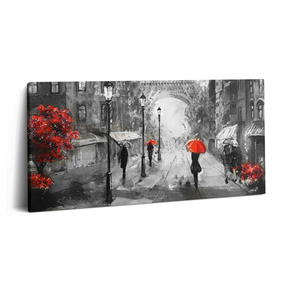 Vászonfotó 100x50 Párizs utcái és az Eiffel-torony