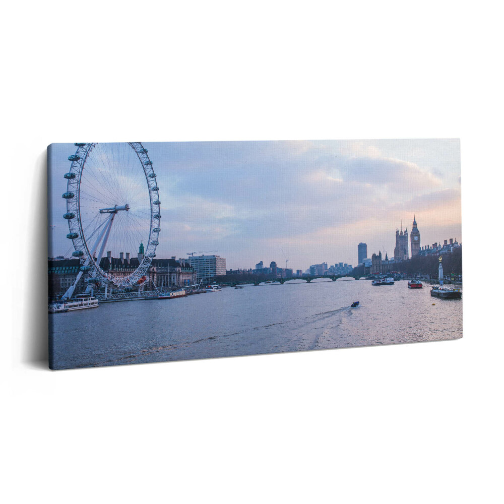 Vászonfotó 100x50 London Eye városi panoráma