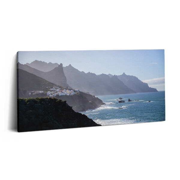 Vászonfotó 100x50 Kilátás az óceán melletti hegyekre