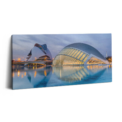 Vászonfotó 100x50 Naplemente város