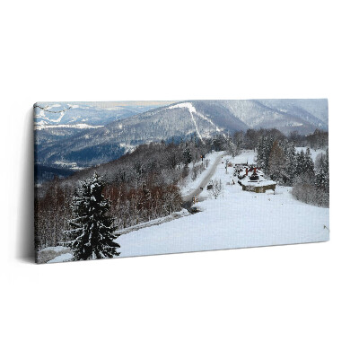 Vászonfotó 100x50 Sziléziai Beszkid Ustroń tél