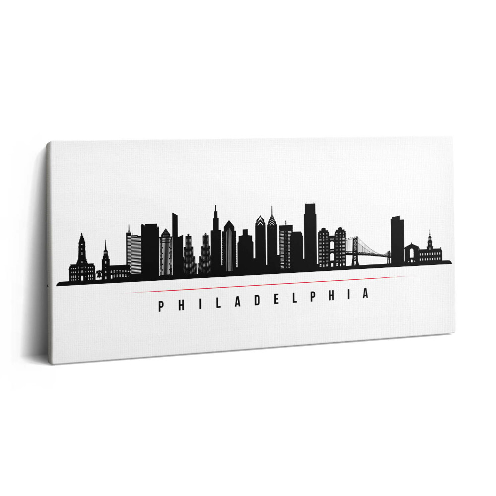 Vászonfotó 100x50 Philadelphia városának illusztrációja