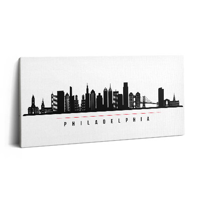 Vászonfotó 100x50 Philadelphia városának illusztrációja