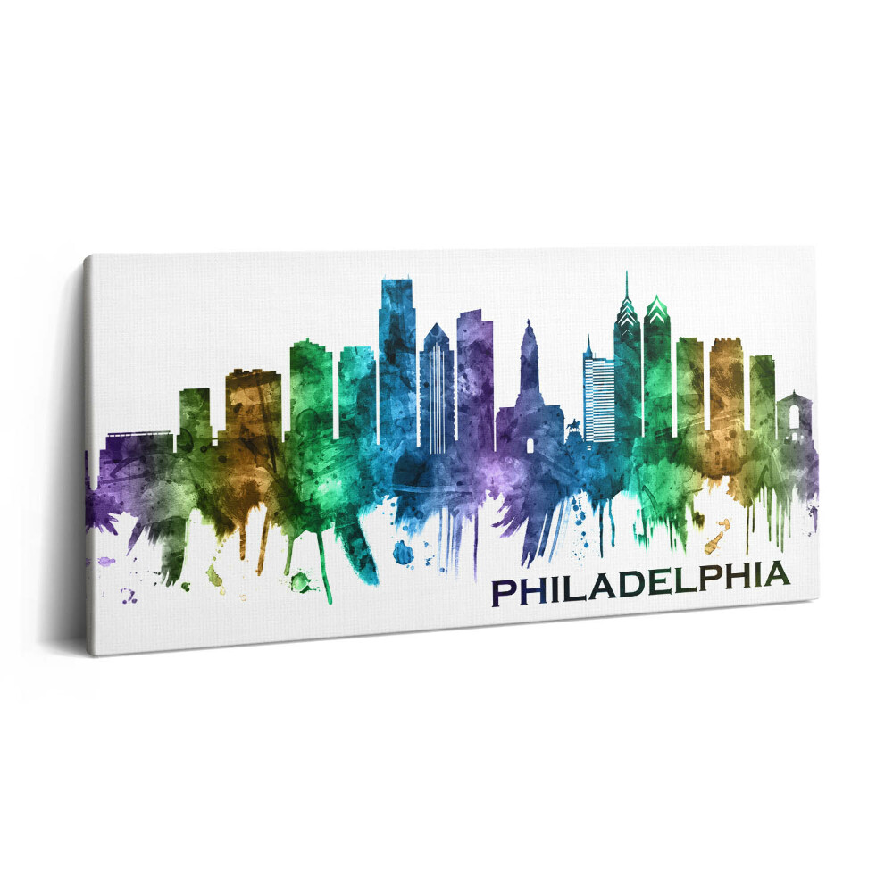 Vászonfotó 100x50 Színes illusztráció Philadelphia