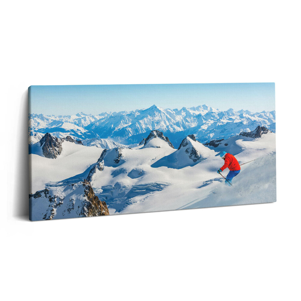 Vászonfotó 100x50 Síelés az Alpokban