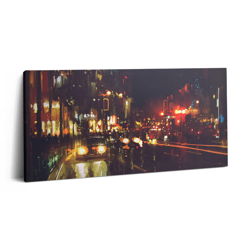 Vászonkép nyomtatás 120x60 Elmosódott festett város