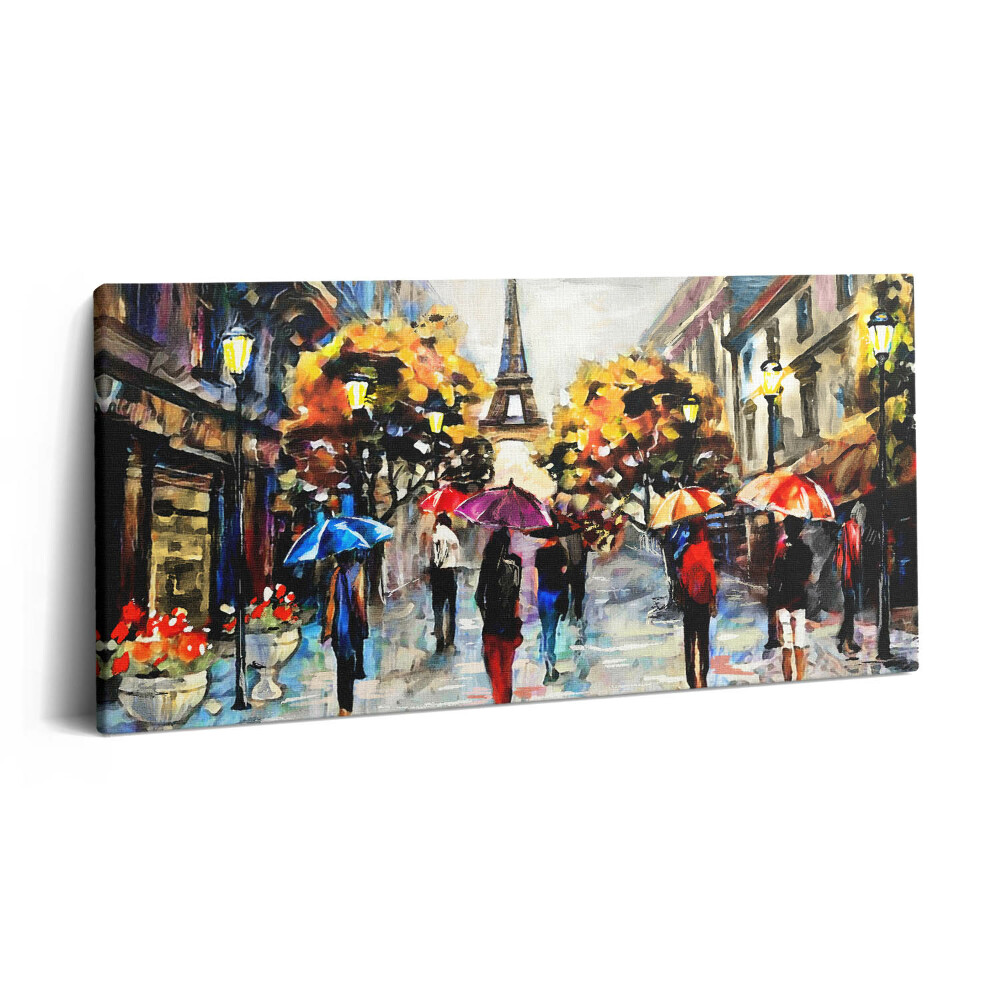 Vászonkép nyomtatás 120x60 Utcák Eiffel Nova - festett őszi