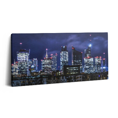 Vászonkép nyomtatás 120x60 Városi épületek éjszaka