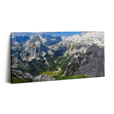 Vászonkép nyomtatás 120x60 Sziklás hegyvidéki táj