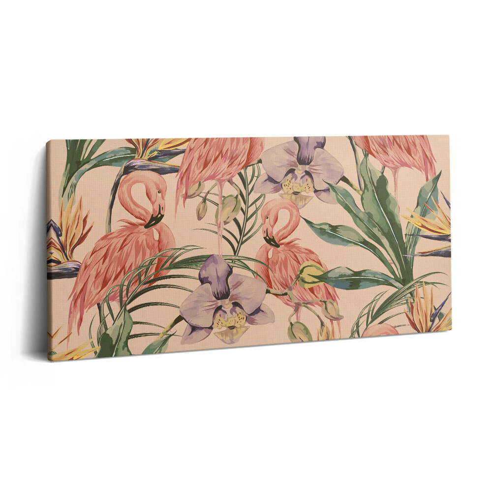Vászonkép nyomtatás 120x60 Trópusi virágok boho stílusban