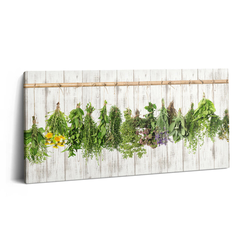 Vászonkép nyomtatás 120x60 Szárított gyógynövények és növények