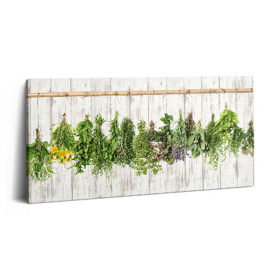 Vászonkép nyomtatás 120x60 Szárított gyógynövények és növények