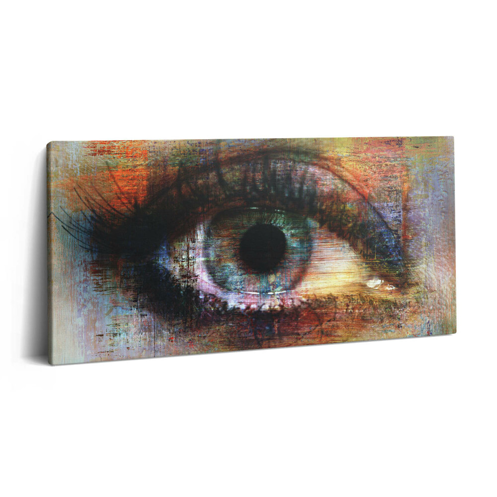 Vászonkép nyomtatás 120x60 Street art - texturált szem