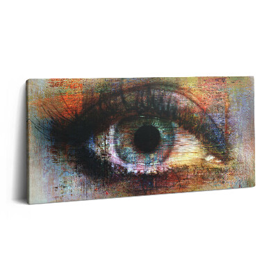 Vászonkép nyomtatás 120x60 Street art - texturált szem