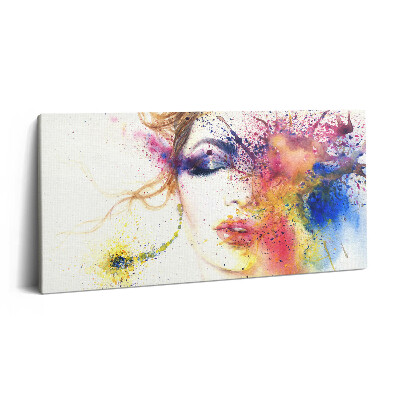 Vászonkép nyomtatás 120x60 Egy titokzatos nő portréja