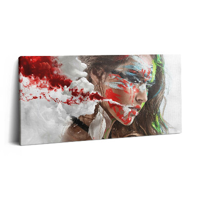 Vászonkép nyomtatás 120x60 Egy indiai nő portréja