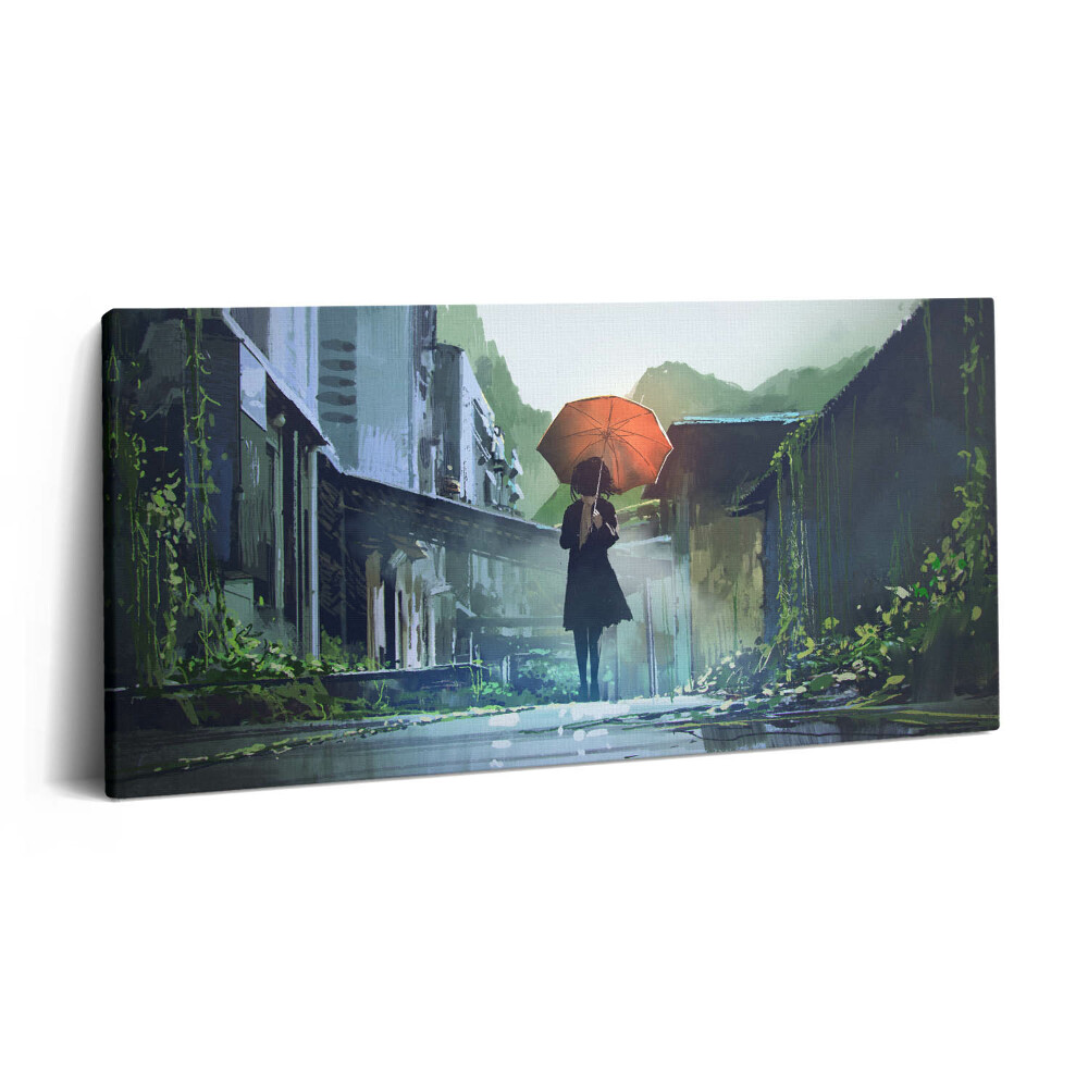 Vászonkép nyomtatás 120x60 Séta és angol időjárás