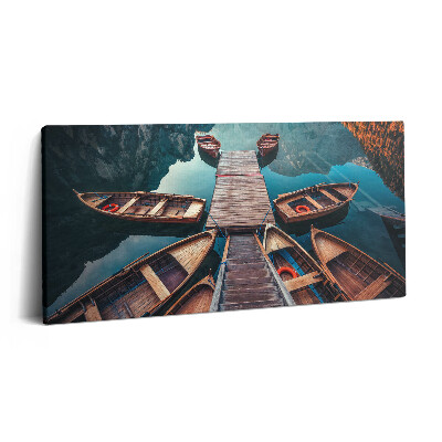 Vászonkép nyomtatás 120x60 Pier és Pragser Wildsee