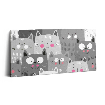 Vászonkép nyomtatás 120x60 Mintázat macskákkal