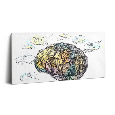 Vászonkép nyomtatás 120x60 Az agy művészi ábrázolása