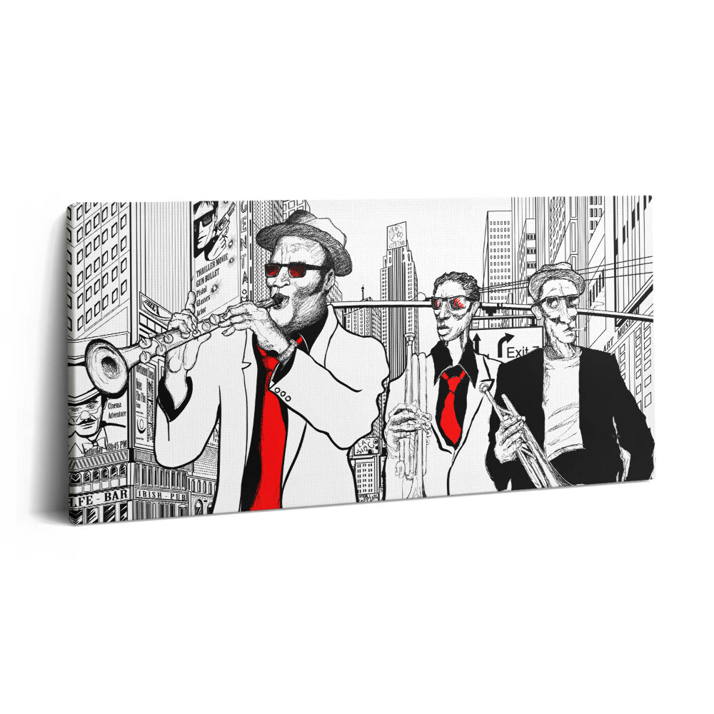 Vászonkép nyomtatás 120x60 jazz zenekar