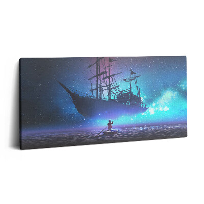 Vászonkép nyomtatás 120x60 Vitorlás fantázia