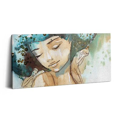 Vászonkép nyomtatás 120x60 Absztrakt nő