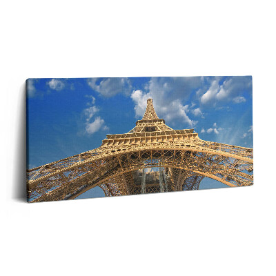 Vászonkép nyomtatás 120x60 Az Eiffel-torony Franciaországban