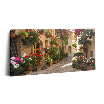 Vászonkép nyomtatás 120x60 Virágos sugárút