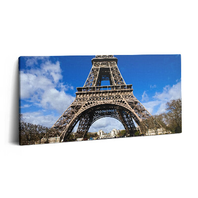Vászonkép nyomtatás 120x60 Eiffel-torony Párizsban
