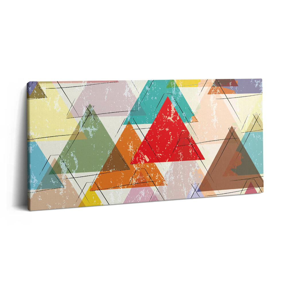 Vászonkép nyomtatás 120x60 Geometrikus mintás háromszögek
