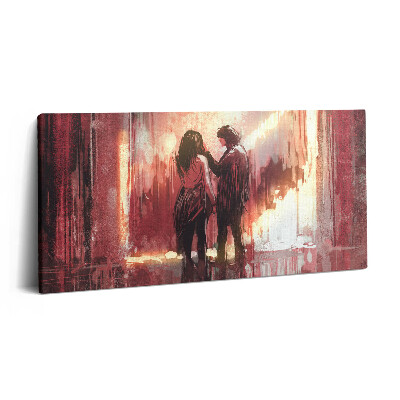 Vászonkép nyomtatás 120x60 Fiatal szerelmespár