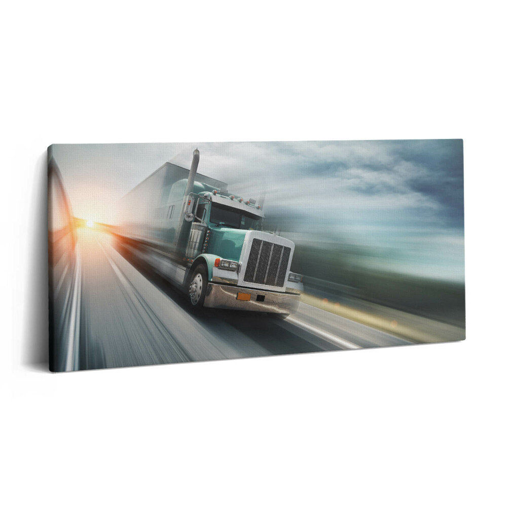 Vászonkép nyomtatás 120x60 Teherautó az autópályán
