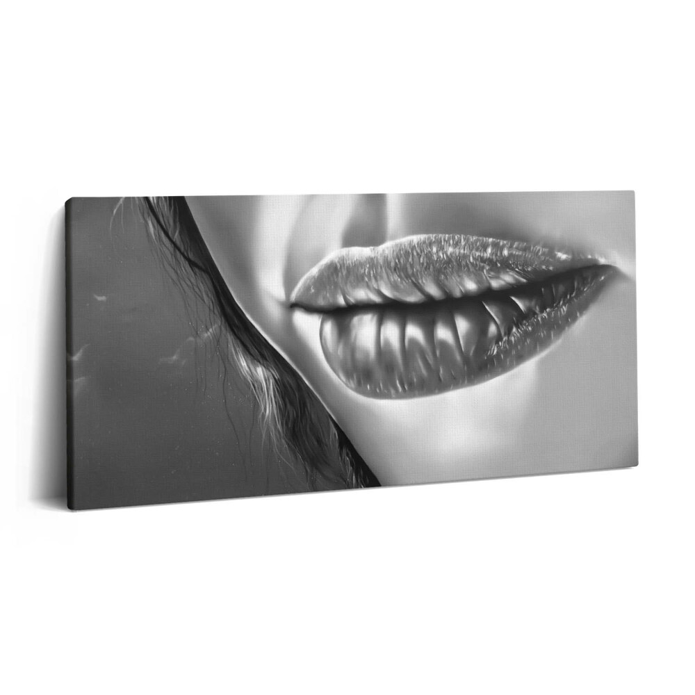 Vászonkép nyomtatás 120x60 Egy nő szája